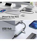 Desingshop 5 In 1 Adaptör 4 Port Type-C USB 3.0 Mac Book Pro USB 3.0 Adapter Type-C Çevirici USB Hub