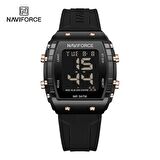 Naviforce 7102 Digital Siyah Silikon Kayış Kol Saati