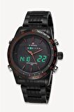Naviforce Dijital Analog Çelik Kordonlu Erkek Kol Saati