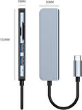 Desingshop USB C Hub 5'i 1 arada Tip C USB3.0+USB2.0 * 2+SD/TF Kart Bilgisayarlar için Çok Bağlantı Noktalı Hub Adaptör