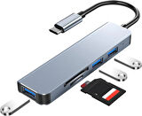 Desingshop USB C Hub 5'i 1 arada Tip C USB3.0+USB2.0 * 2+SD/TF Kart Bilgisayarlar için Çok Bağlantı Noktalı Hub Adaptör