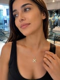 Papatya  Kolye Gümüş Gold