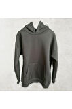 Stay Strong Never Give Up Baskılı Kapüşonlu Sweatshirt Hoodie Kalın Kumaş 3 İplik Şardonlu