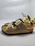 Mantar Taban Birkenstocks Model Arızona Model Çift Tokalı Ortopedik Terlik