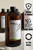 Sonex Dekoratif Masaüstü Bacasız Beton Şömine ve 1 Litre Bio Ethanol Şömine Yakıtı