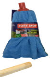 Soft Mop Mikrofiber Havlu Paspas Mop Ucu Ahşap Sapı Takım