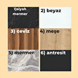 Sofya 2 Katlı Ceviz Raflı Askılık, Portmanto (53 CM - 5 ASKI)