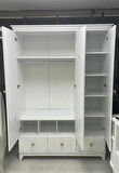 %100 MDF Soho Çizgili Desen 3 Kapılı Bebek & Çocuk Gardırop