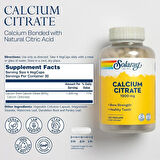 Solaray Calcium(Kalsiyum) Citrate 1000mg - Chelated Calcium Supplement - Supports Bone Strength and Healthy Teeth - Easy to Digest - 60-Day Guarantee, Vegan - 30 Servings, 120 VegCaps