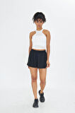 Lesa Wear Yüksel Bel Bol Kesim Etek Görünümlü Taytlı Spor Şort