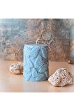 Kelebek Motifli Mavi Renk Kokulu Baton Soya Wax Mum