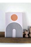 Soyut Dekoratif Vintange Retro Bohe Bohem Boho Bohom Art Vektorel Abstract Color Canvas Kanvas Tablo