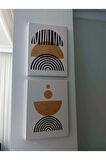 Soyut Dekoratif Vintange Retro Bohe Bohem Boho Bohom Art Vektorel Abstract Color Canvas Kanvas Tablo