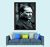 Türkçü, Mustafa Kemal Atatürk , Türk, Çerçeveli Cam Duvar Tablosu 20x30 Cm SP6