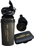 ST SPORT Supplement Turk 3 Bölmeli Shaker + Pillbox + Huni