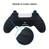 srfn ticaret Siyah Playstation 5 Uyumlu Ps5 Kol  Silikonlu Dualshock 5 Kabartmalı Kılıfı