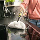 srfn ticaret Karcher Beyaz Buharlı Temizlik Makinesi Beyaz Mikrofiber Bez 3'lü Sc2 Sc3 Sc4 Sc5 Uyumlu