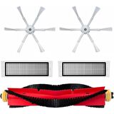 srfn ticaret Xiaomi Roborock S6 S6 Max S6 Max S60 Yeni Nesil 6 Kollu Yan Fırça Seti - 5 Parça