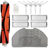 srfn ticaret Xiaomi Mop 2 Lite (MJSTL) UYUMLU Yedek Fırça Filtre Mop Seti-14 Parça