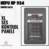 HEPU HP 924 3 kanallı Taşınabilir Şarjlı Bluetooth Amfi Parti Hoparlörü Çanta Tipi 8 inc ultra bass