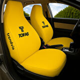 Penye Kumaş Sarı Koltuk Kılıfı Takımı - TOFAŞ Logolu Ön ve Arka Oto Servis Kılıfı