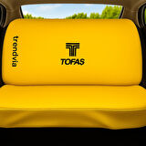 Penye Kumaş Sarı Koltuk Kılıfı Takımı - TOFAŞ Logolu Ön ve Arka Oto Servis Kılıfı