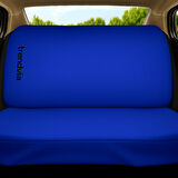 Mavi ön ve arka koltuk kılıfı seti düz penye kumaş oto servis kılıfı