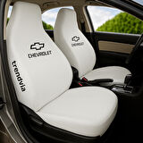 Chevrolet Beyaz Penye Kumaş Ön Arka Araç Koltuk Kılıfı Takımı