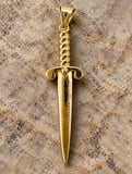 14 Ayar Altın Hançer Kolye Ucu – 4 cm