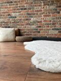 Saraz Halı Tavşan Tüyü Post Peluş Ultra Yumuşak Post Puffy KREM