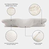 SOUB SLEEP Güzellik Beauty Ortopedik Visco Yastık, Anti Horlama 35x65 Cm