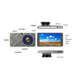 4.0 inç HD ön ve arka çift kayıt araba sabit disk video kaydedici geri görüntü DVR 1080P