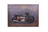 Motorsiklet Tablo Pano Dekoratif Vintage Ev Ofis Hediyelik
