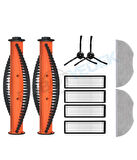 Xiaomi S10T STFCR01SZ Uyumlu Yedek Ana Fırça Hepa Filtre Siyah Yan Fırça Mop-10 Parça