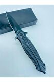 Stainless Siyah Kasa Bıçak Yarıoto Çakı //JL-05B-19cm