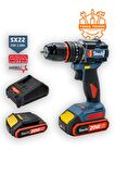 Stechend SX22-2X4.0 Akülü Kömürsüz Darbeli Matkap 20V 4.0Ah 60Nm