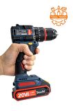 Stechend SX22-2X4.0 Akülü Kömürsüz Darbeli Matkap 20V 4.0Ah 60Nm