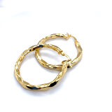 925 Ayar Gümüş Gold Halka Küpe