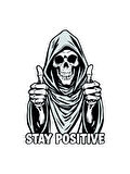 10x10 cm Stay Positive Sticker Araba Motor Kask Defter Masa