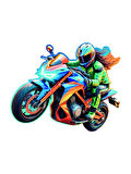 10x10 cm Motorcu Sticker Araba Motor Kask Defter Masa