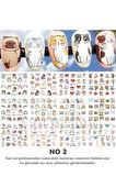 Renkli ve Desenli Tırnak Stickerları - Nail Art Sticker Çeşitleri - Su ile Yapışan Kolay Uygulama