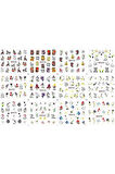Renkli ve Desenli Tırnak Stickerları - Nail Art Sticker Çeşitleri - Su ile Yapışan Kolay Uygulama
