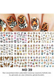 Renkli ve Desenli Tırnak Stickerları - Nail Art Sticker Çeşitleri - Su ile Yapışan Kolay Uygulama