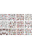 Renkli ve Desenli Tırnak Stickerları - Nail Art Sticker Çeşitleri - Su ile Yapışan Kolay Uygulama