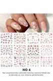 Renkli ve Desenli Tırnak Stickerları - Nail Art Sticker Çeşitleri - Su ile Yapışan Kolay Uygulama