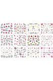 Renkli ve Desenli Tırnak Stickerları - Nail Art Sticker Çeşitleri - Su ile Yapışan Kolay Uygulama