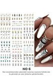 Renkli ve Desenli Tırnak Stickerları - Nail Art Sticker Çeşitleri - Su ile Yapışan Kolay Uygulama