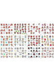 Renkli ve Desenli Tırnak Stickerları - Nail Art Sticker Çeşitleri - Su ile Yapışan Kolay Uygulama