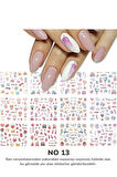Renkli ve Desenli Tırnak Stickerları - Nail Art Sticker Çeşitleri - Su ile Yapışan Kolay Uygulama