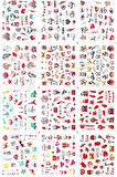 Renkli ve Desenli Tırnak Stickerları - Nail Art Sticker Çeşitleri - Su ile Yapışan Kolay Uygulama